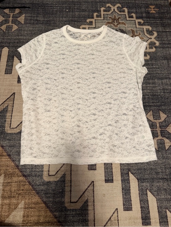 aerie Tops - Aerie White Lace Short Sleeve Women's Top